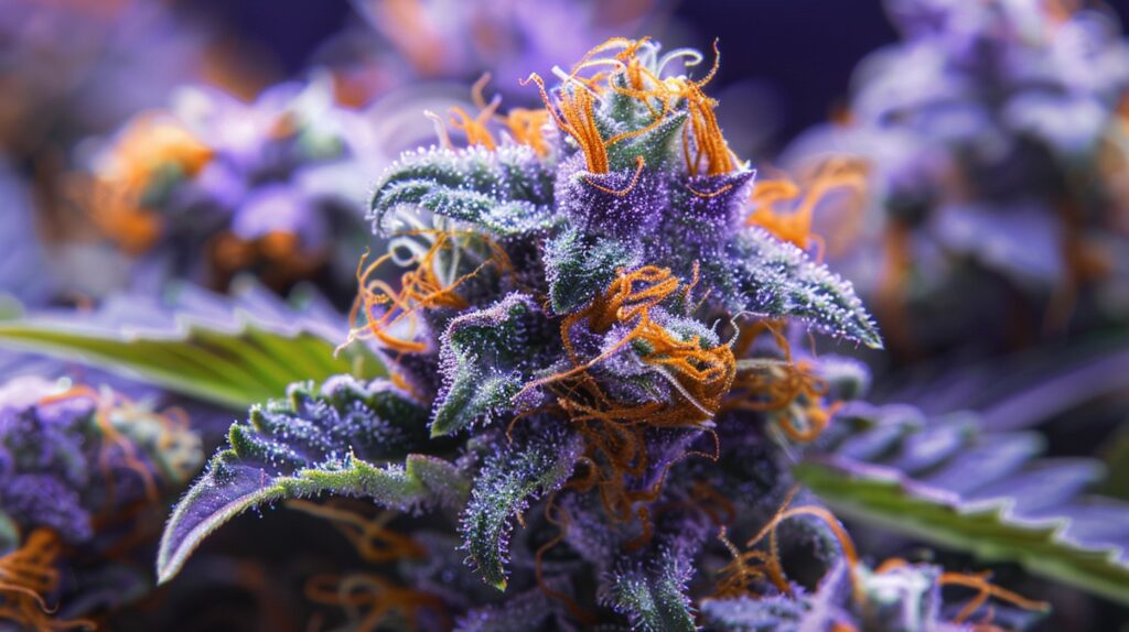 ดอกกัญชา Purple Punch สีม่วงอมเขียว กลิ่นหอมหวานผลไม้