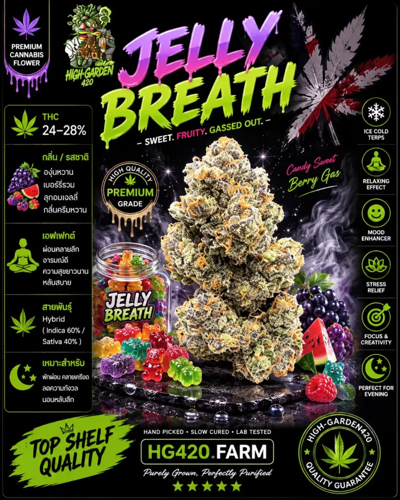 Jelly Breath strain ดอกกัญชาสายพันธุ์ Jelly Breath | High-garden420
