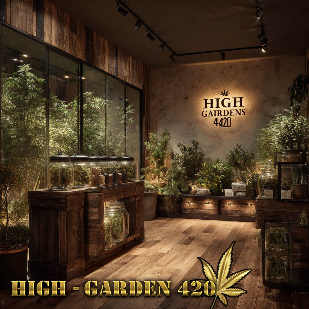หน้าร้านขายกัญชาออร์แกนิค High-Garden420 บรรยากาศอบอุ่น พรีเมียม ปลูกเองแบบธรรมชาติ