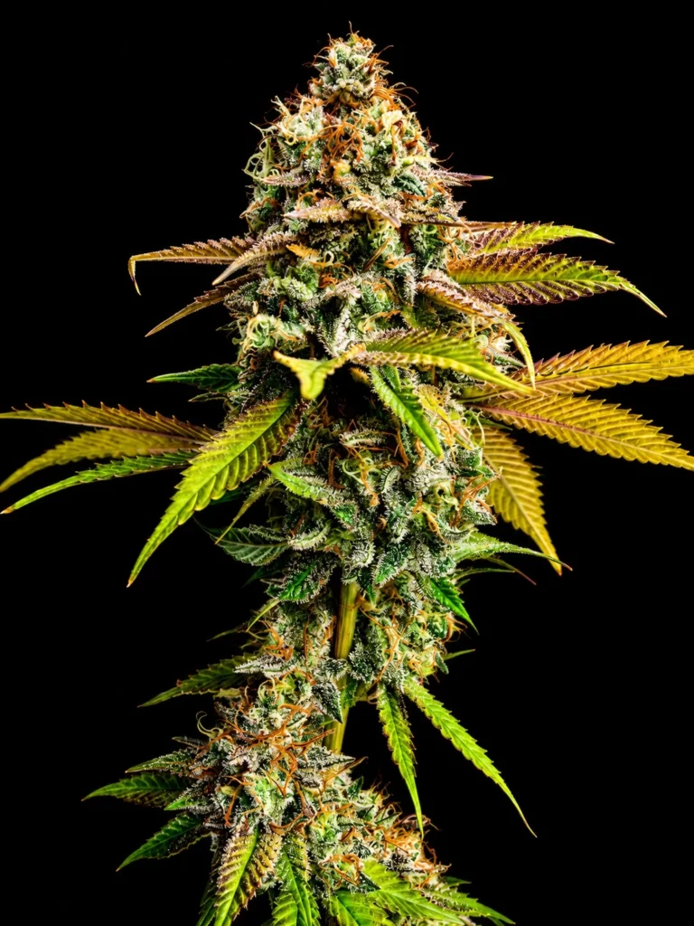 รูปกิ่งกัญชาของสายพันธุ์ sour diesel