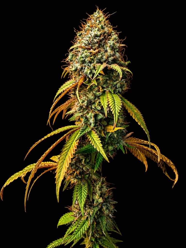 รูปกิ่งกัญชาสายพันธุ์ Amnesia haze