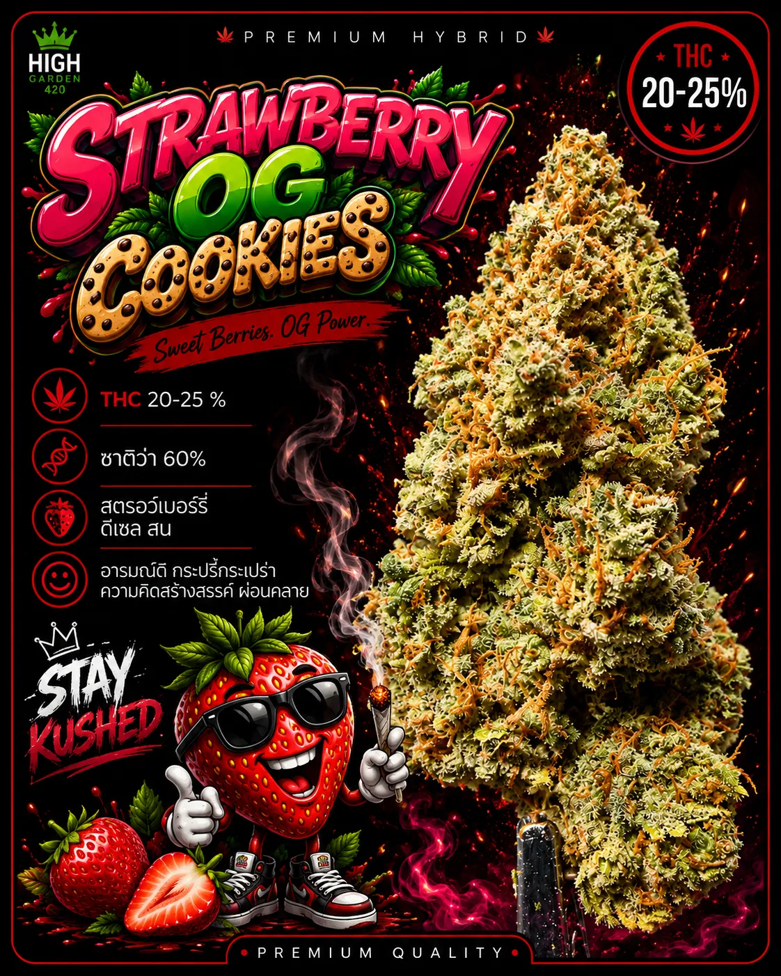 รูปหน้าปกบทความของกัญชาสายพันธุ์ Strawberry og cookies